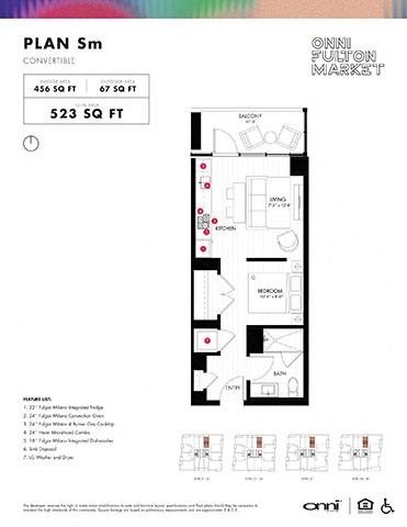 Floor plan for studio, 1 bath, 456 sqft
